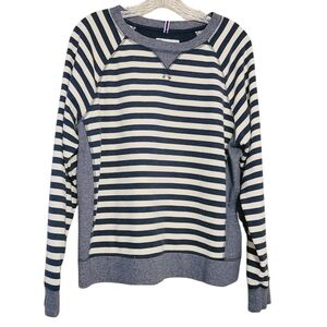 Champion | Women's Raglan Striped Crewneck Sweatshirt (Size Large)